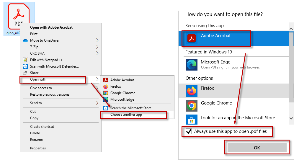 Set default pdf viewer