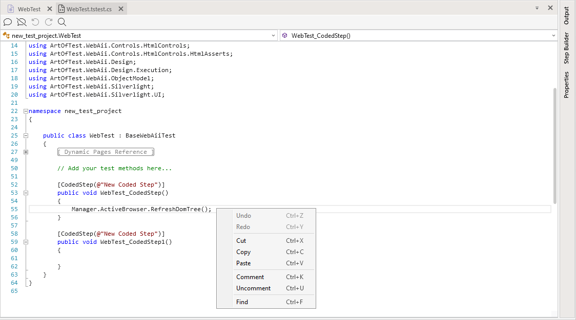 Context Menu