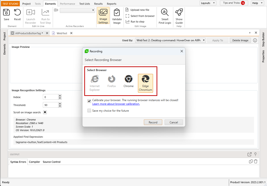 Select From Browser