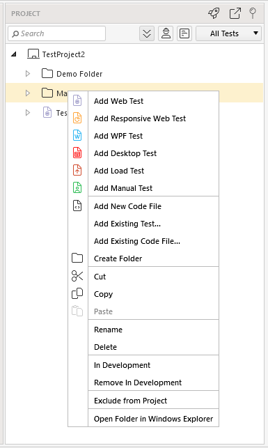 Folder Context Menu