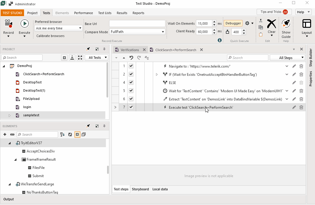 Bind external extracted variable