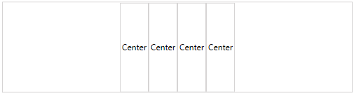 WPF RadLayoutControl Centered items