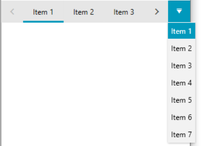 Telerik TabControl DropDownMenu Button