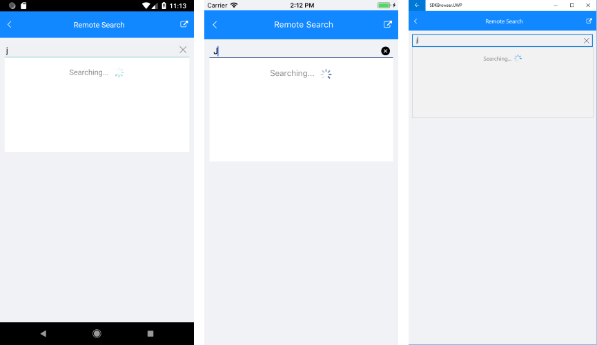 AutoCompleteView Remote Search Searching