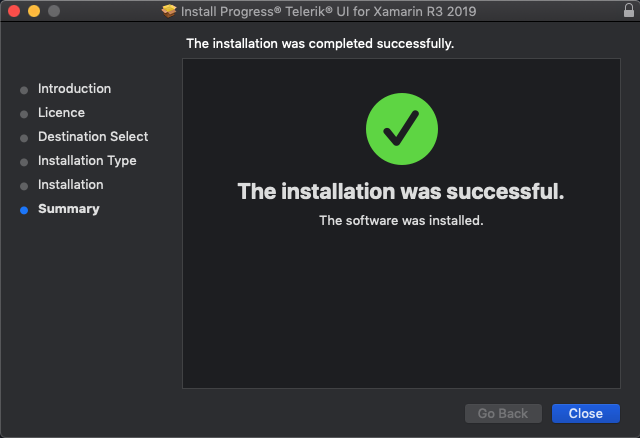 Instal Telerik Xamarin Pkg