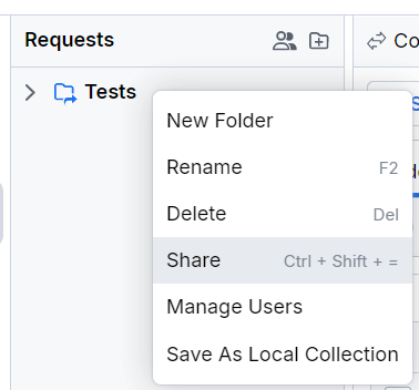 Share API requests